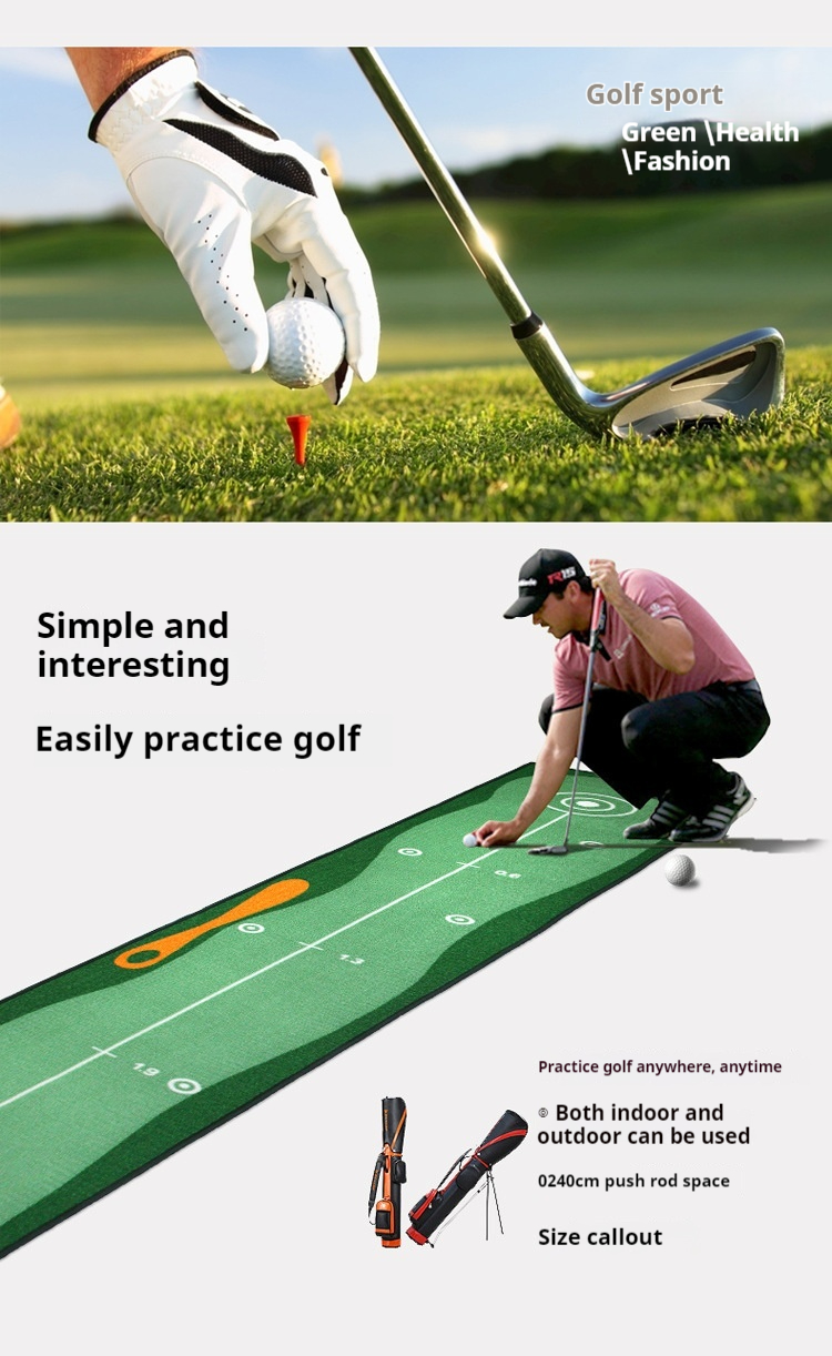 Jiecheng innendørs putter mini treningsteppe golfmatte_voghion.com