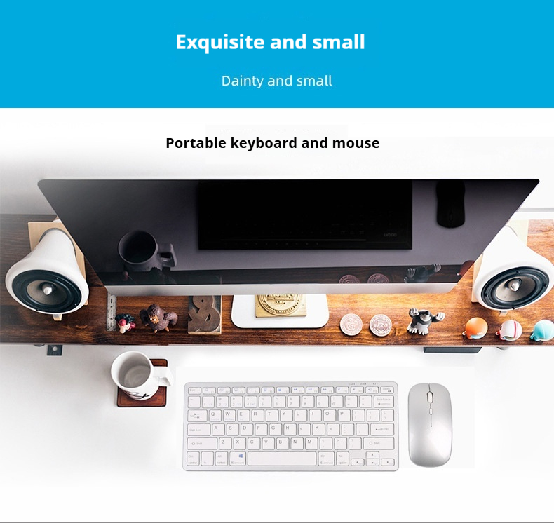 Rechargeable Keyboard And Set Compatible With Computer Mouse Accessories_voghion.com