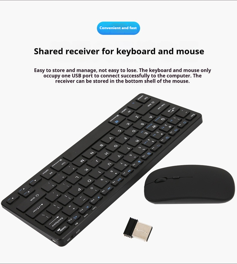 Rechargeable Keyboard And Set Compatible With Computer Mouse Accessories_voghion.com