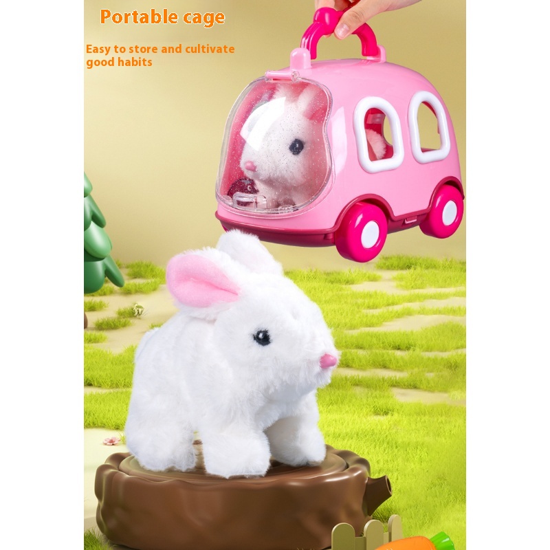 girls Toy Gifts Children's Play House Simulation Plush Puppy West Highland Electric Cute Dog Can Walk And Call_voghion.com