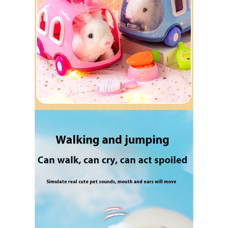 girls Toy Gifts Children's Play House Simulation Plush Puppy West Highland Electric Cute Dog Can Walk And Call_voghion.com