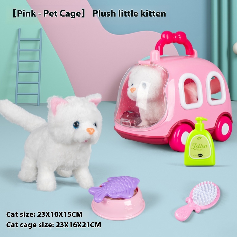 girls Toy Gifts Children's Play House Simulation Plush Puppy West Highland Electric Cute Dog Can Walk And Call_voghion.com