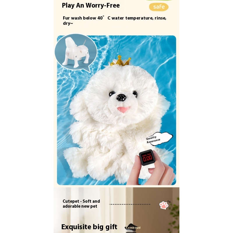 girls Toy Gifts Children's Play House Simulation Plush Puppy West Highland Electric Cute Dog Can Walk And Call_voghion.com