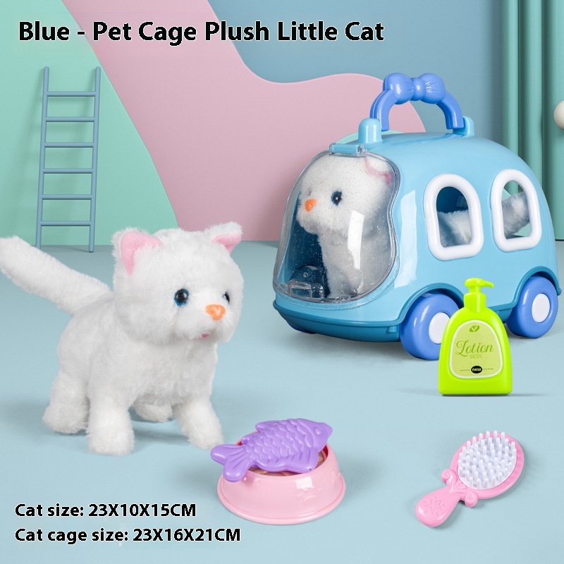 girls Toy Gifts Children's Play House Simulation Plush Puppy West Highland Electric Cute Dog Can Walk And Call_voghion.com