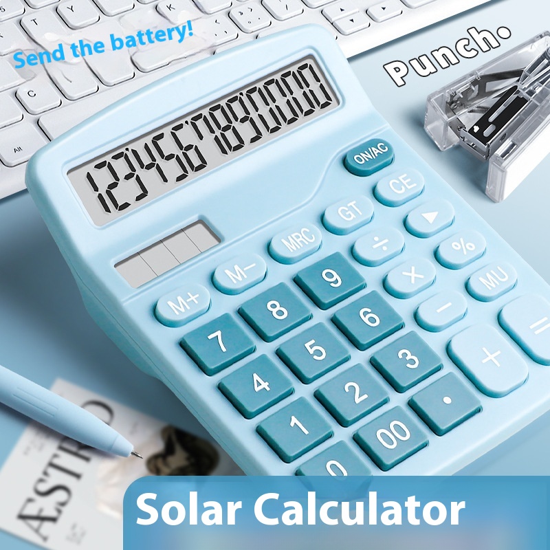 Calculadora de energía dual con energía solar para contabilidad de oficina, computadora para estudiantes de finanzas, portátil_voghion.com