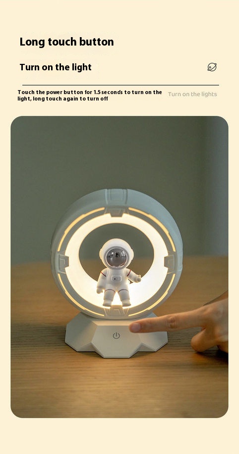 Kreative neue Astronaut Nacht Schlafzimmer Schlaf Mädchen Geburtstagsgeschenk Augenschutz Lampe Atmosphäre Ornament Tap Licht_voghion.com