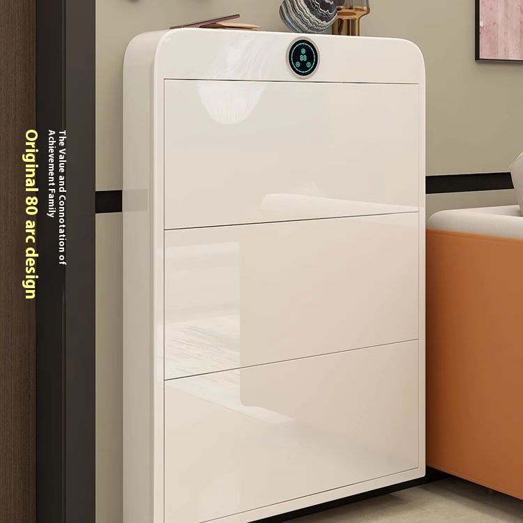 Entrance Door Home Doorway Intelligent Electronic Sterilization Disinfection Ultra-thin Shoe Rack Flip Storage Cabinet_voghion.com
