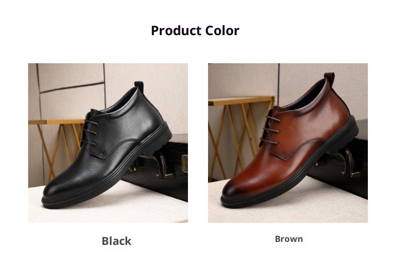 ShoeVault ShoeVault High-top Buine 2025 Autunno Inverno Nuovo Originale Lacci Tacco Basso Scarpe da Lavoro Professionali Comode da Uomo in Pelle_voghion.com