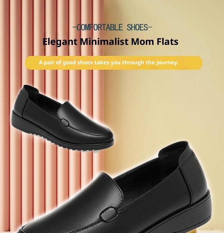 ShoeVault Original Schwarze Damen-Slipper aus Leder mit weicher Sohle – ideal für Büro, Alltag und Freizeit._voghion.com