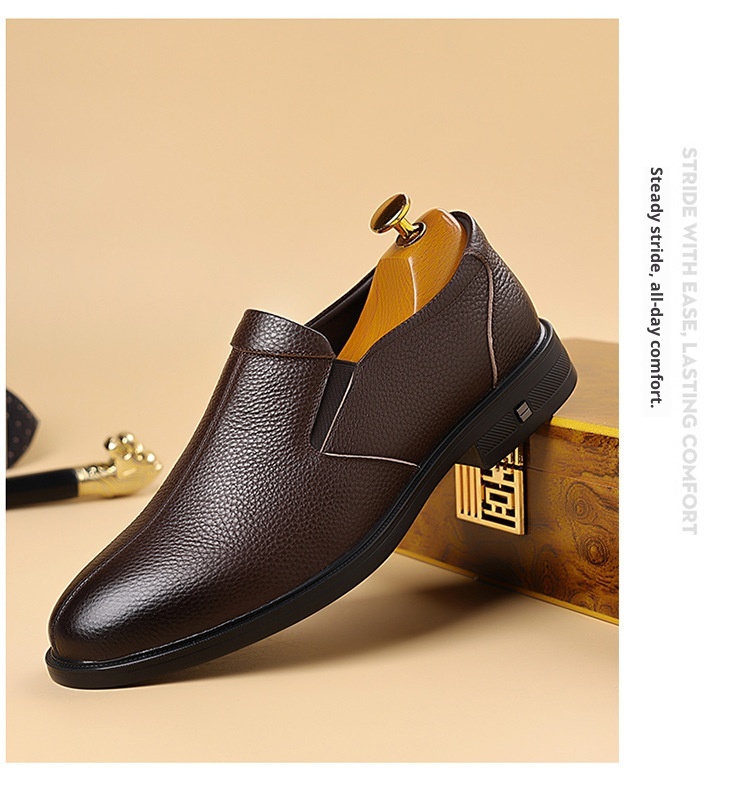 ShoeVault 2025 Herbst 2025 Herren Business-Schuh aus hochwertigem Rindsleder, atmungsaktiv, spitze Zehenpartie, für den Alltag geeignet._voghion.com