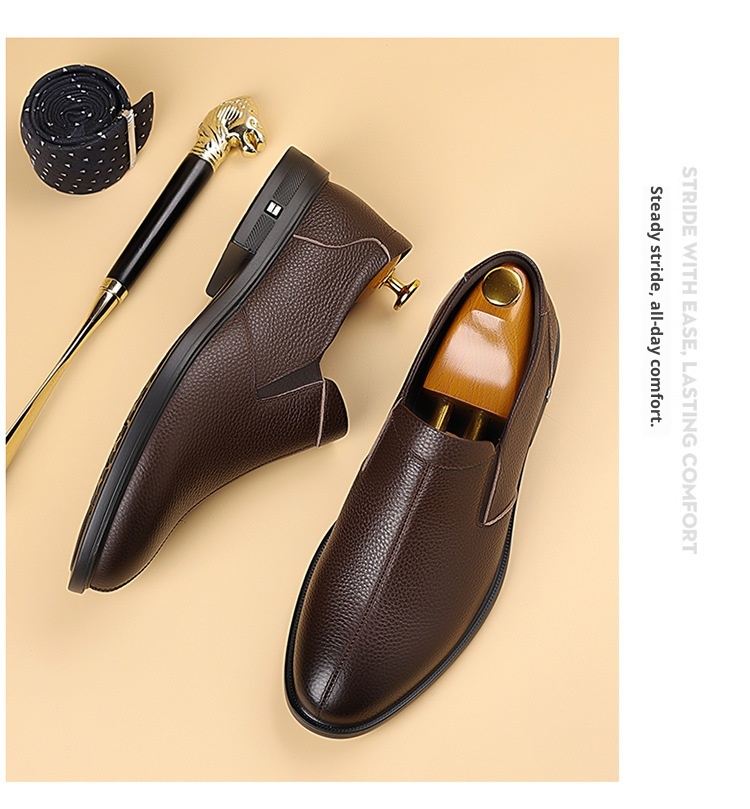 ShoeVault 2025 Herbst 2025 Herren Business-Schuh aus hochwertigem Rindsleder, atmungsaktiv, spitze Zehenpartie, für den Alltag geeignet._voghion.com