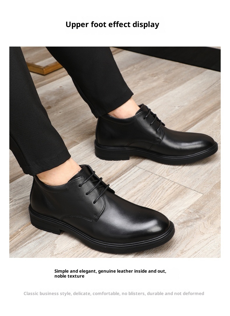 ShoeVault ShoeVault High-top Buine 2025 Autunno Inverno Nuovo Originale Lacci Tacco Basso Scarpe da Lavoro Professionali Comode da Uomo in Pelle_voghion.com