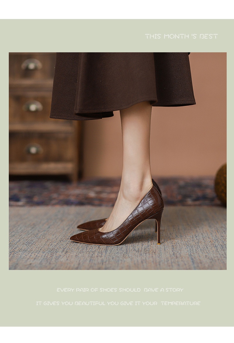 Collection Printemps 2024 - Escarpins confortables, sexy et élégants à bout pointu - Modèle polyvalent pour le travail et les femmes_voghion.com