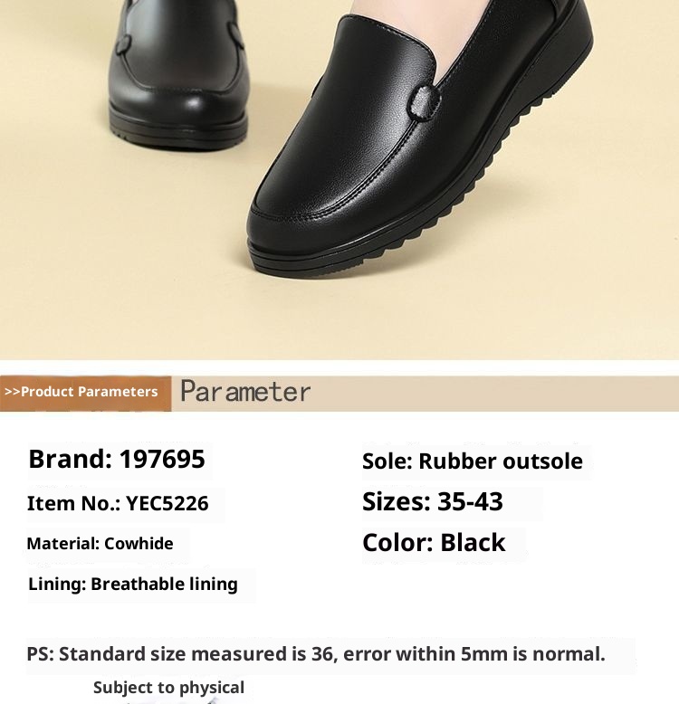 ShoeVault Original Schwarze Damen-Slipper aus Leder mit weicher Sohle – ideal für Büro, Alltag und Freizeit._voghion.com