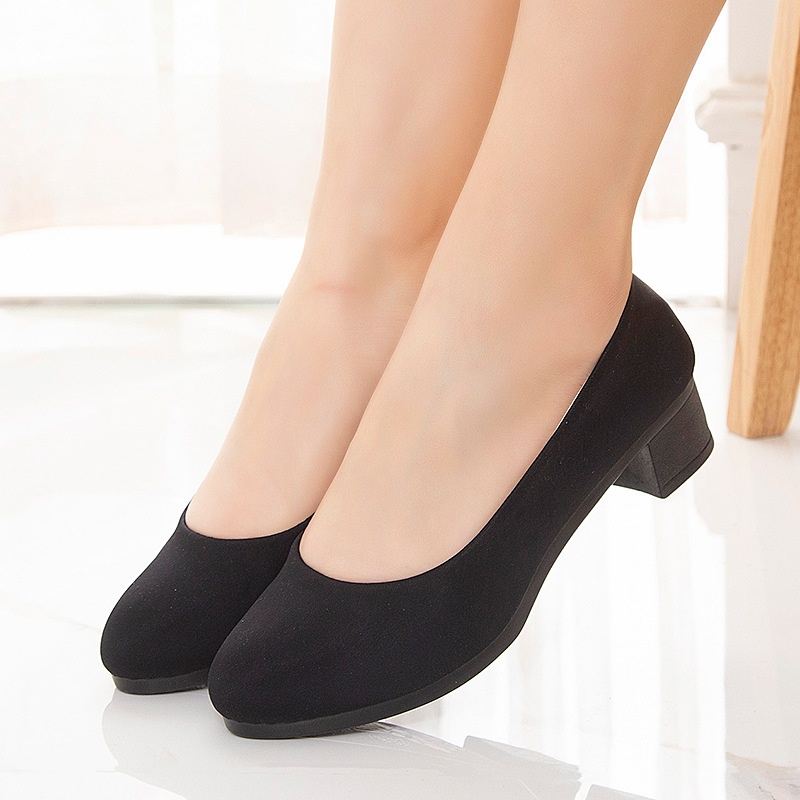 Chaussures de travail pour femmes, escarpins tendance à semelle lisse, chaussures à semelle souple style vieux Pékin, confortables et élégantes pour l'aviation d'affaires._voghion.com