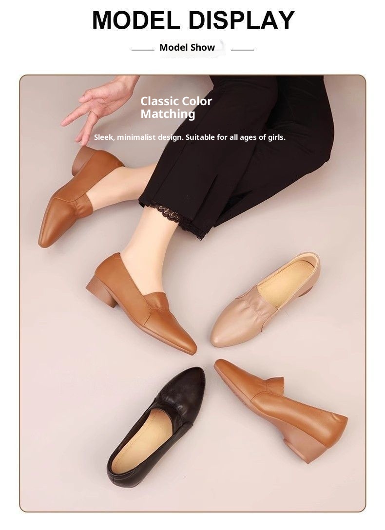 ShoeVault Französischer Stil – Neue bequeme Damenschuhe für Frühling und Herbst: Flacher Schaft, weiche Ledersohle, rutschfest und ermüdungsfrei_voghion.com