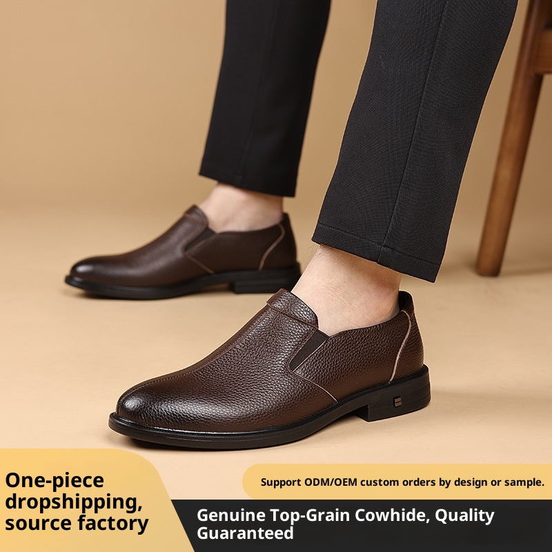 ShoeVault 2025 Herbst 2025 Herren Business-Schuh aus hochwertigem Rindsleder, atmungsaktiv, spitze Zehenpartie, für den Alltag geeignet._voghion.com