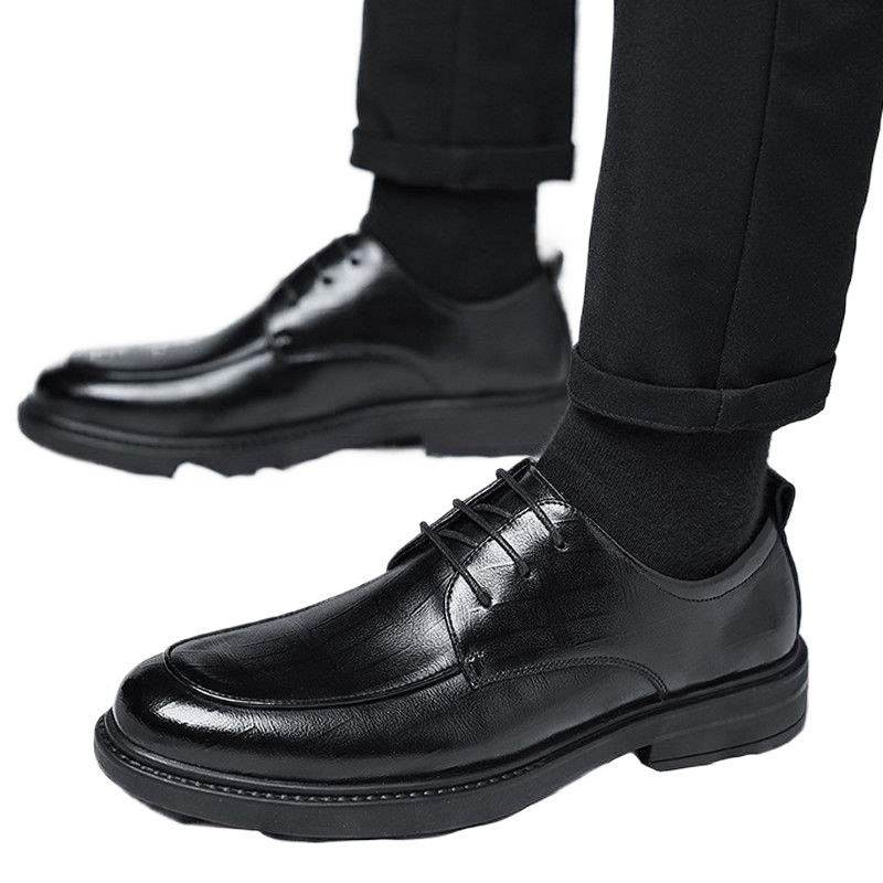 ShoeVault ShoeVault Scarpe in pelle British Business Formale Casual Pelle di vacchetta Altezza crescente Uomo Matrimonio Sposo Nuovo modello 2025_voghion.com