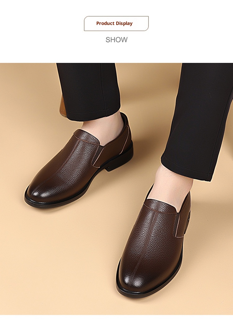 ShoeVault 2025 Herbst 2025 Herren Business-Schuh aus hochwertigem Rindsleder, atmungsaktiv, spitze Zehenpartie, für den Alltag geeignet._voghion.com