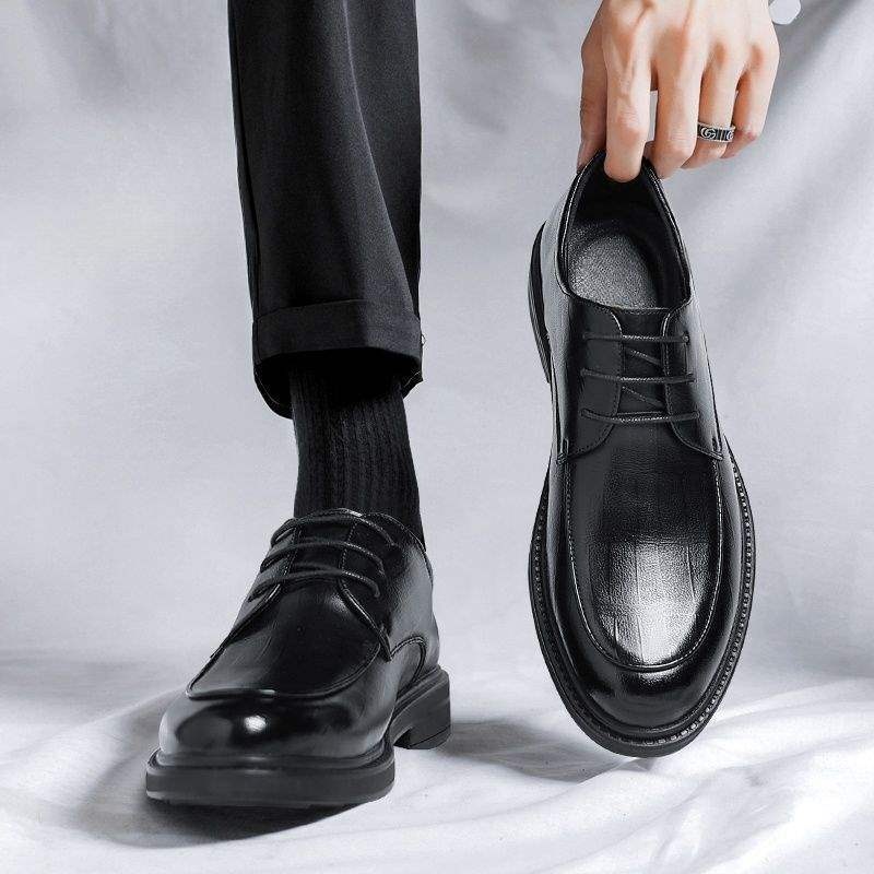 ShoeVault ShoeVault Scarpe in pelle British Business Formale Casual Pelle di vacchetta Altezza crescente Uomo Matrimonio Sposo Nuovo modello 2025_voghion.com