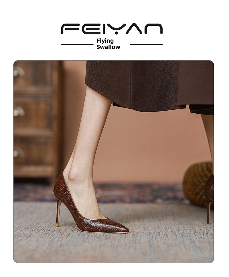 Collection Printemps 2024 - Escarpins confortables, sexy et élégants à bout pointu - Modèle polyvalent pour le travail et les femmes_voghion.com