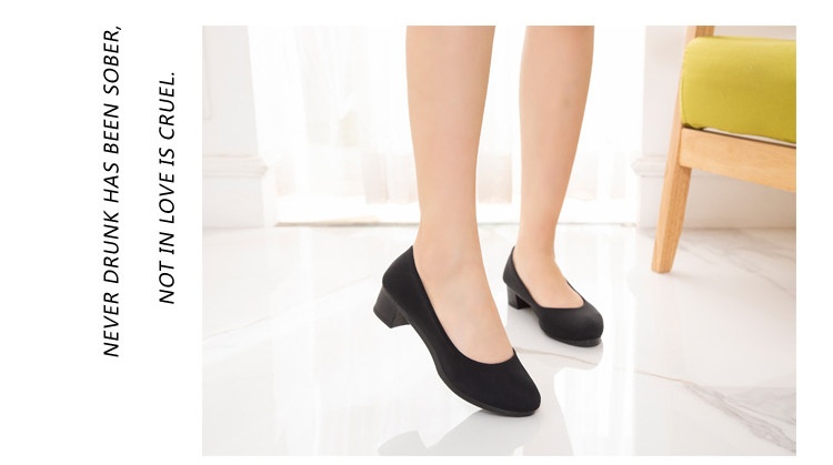 Chaussures de travail pour femmes, escarpins tendance à semelle lisse, chaussures à semelle souple style vieux Pékin, confortables et élégantes pour l'aviation d'affaires._voghion.com