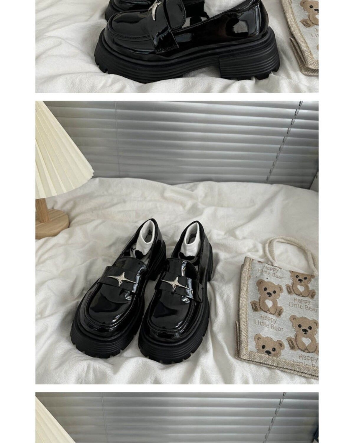 Mocassini ShoeVault con suola spessa da donna, neri, formali, con punta arrotondata, versatili, con tacco medio, antiscivolo, snellenti, per studenti_voghion.com