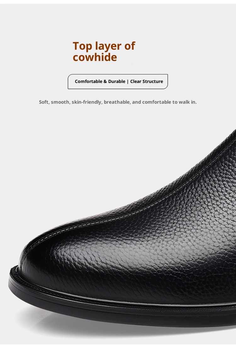 ShoeVault 2025 Herbst 2025 Herren Business-Schuh aus hochwertigem Rindsleder, atmungsaktiv, spitze Zehenpartie, für den Alltag geeignet._voghion.com