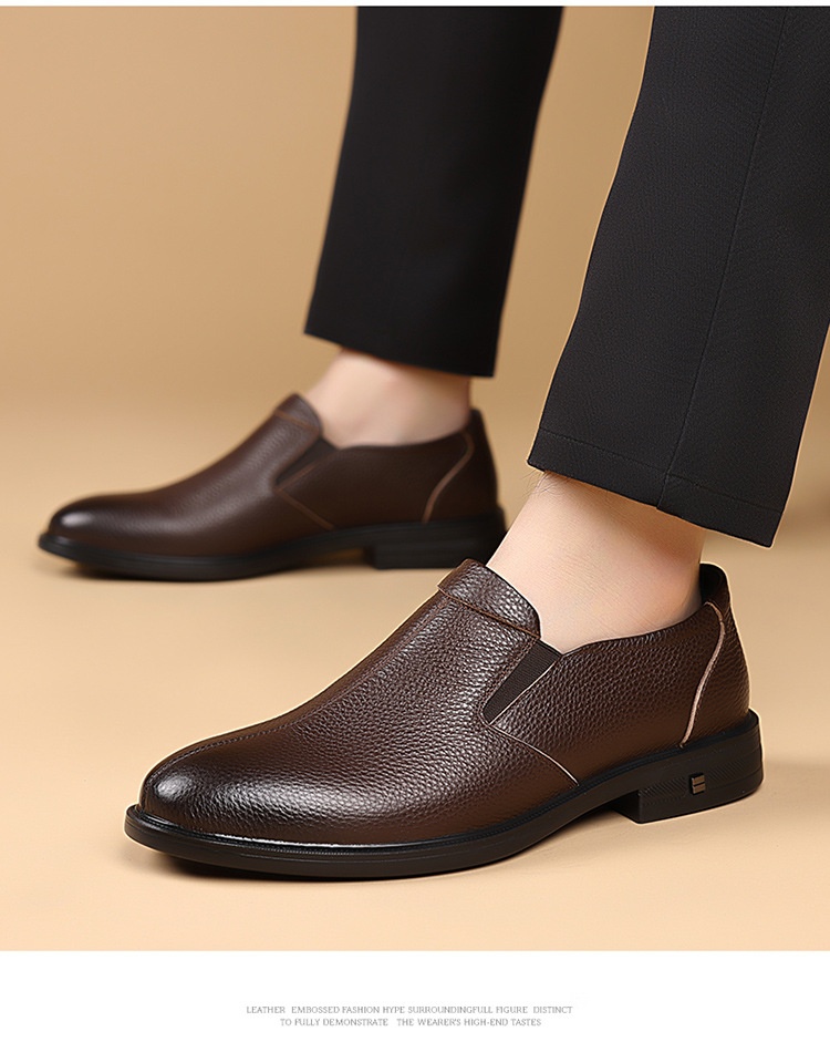 ShoeVault 2025 Herbst 2025 Herren Business-Schuh aus hochwertigem Rindsleder, atmungsaktiv, spitze Zehenpartie, für den Alltag geeignet._voghion.com