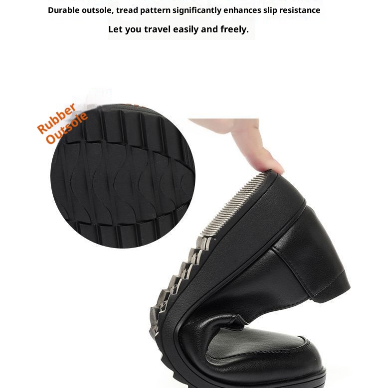 ShoeVault Original Schwarze Damen-Slipper aus Leder mit weicher Sohle – ideal für Büro, Alltag und Freizeit._voghion.com