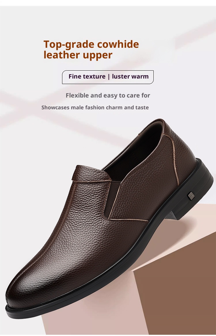 ShoeVault 2025 Herbst 2025 Herren Business-Schuh aus hochwertigem Rindsleder, atmungsaktiv, spitze Zehenpartie, für den Alltag geeignet._voghion.com