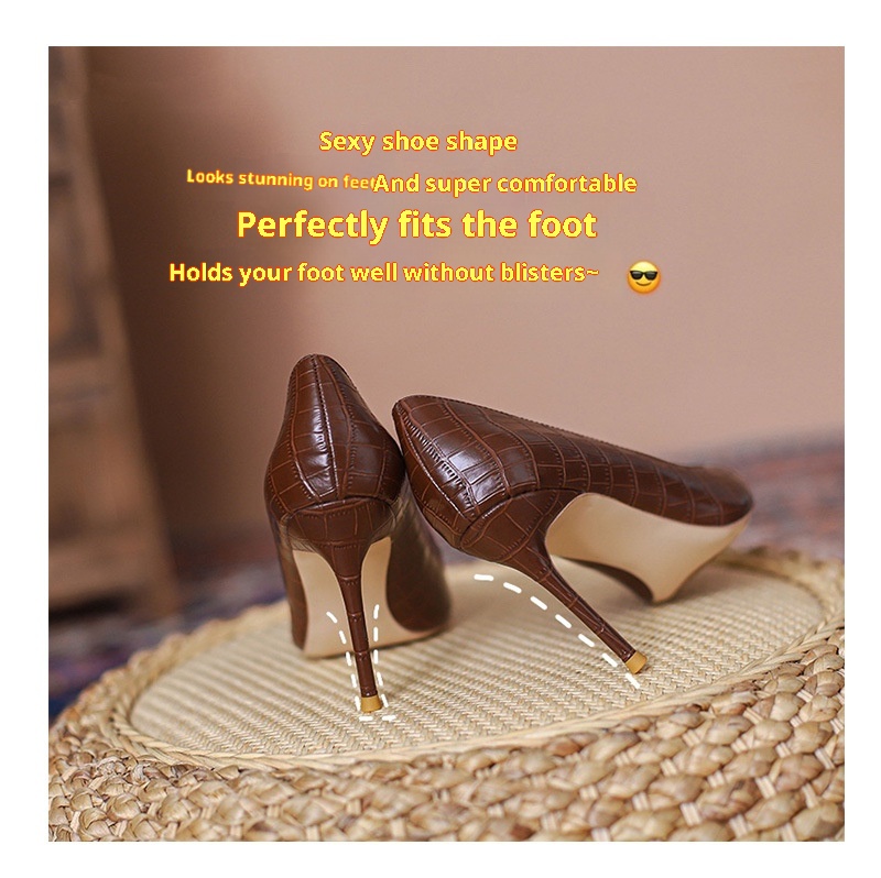 Collection Printemps 2024 - Escarpins confortables, sexy et élégants à bout pointu - Modèle polyvalent pour le travail et les femmes_voghion.com