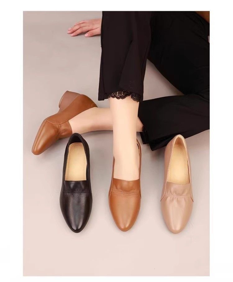 ShoeVault Französischer Stil – Neue bequeme Damenschuhe für Frühling und Herbst: Flacher Schaft, weiche Ledersohle, rutschfest und ermüdungsfrei_voghion.com