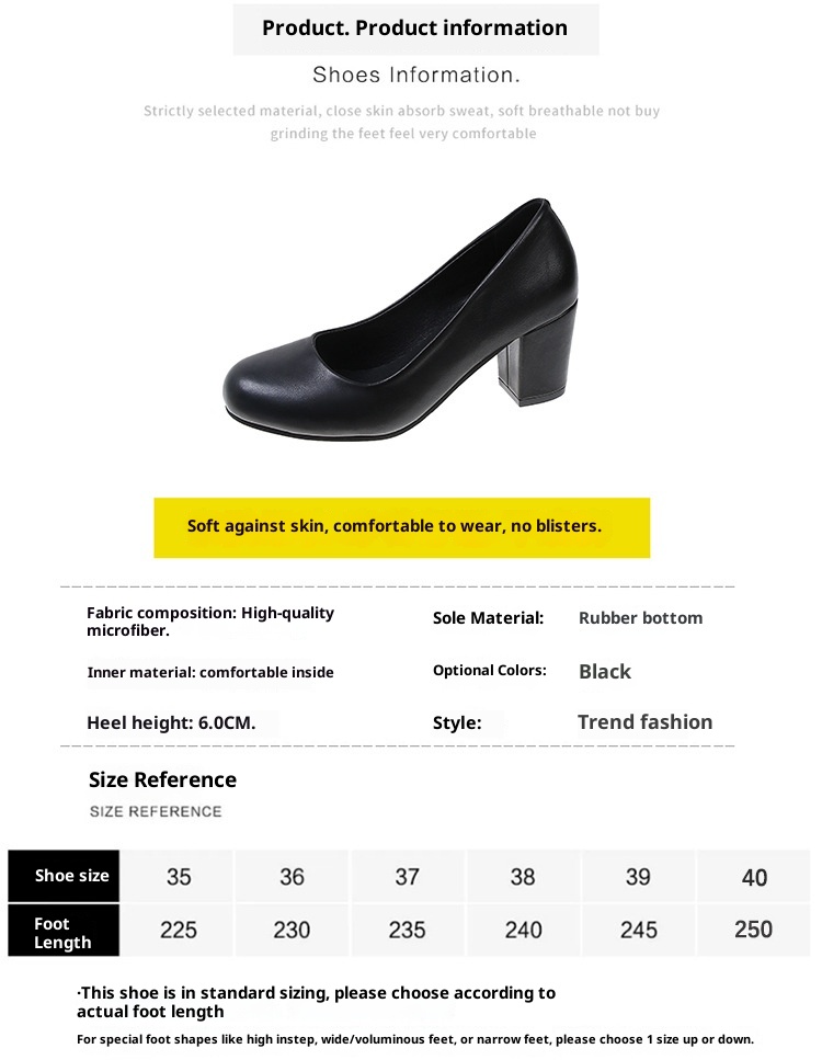 ShoeVault Plus Damenschuhe Größe 41-43, schwarze Arbeitsschuhe mit Blockabsatz, für breite Füße, hoher Spann, geeignet für formelle Anlässe im Büro_voghion.com