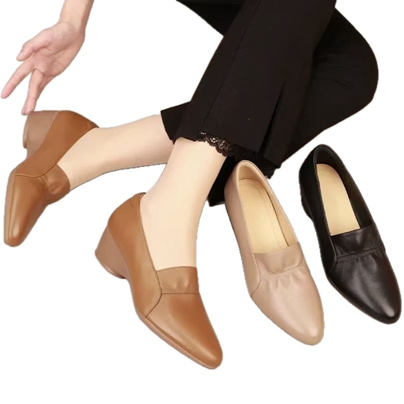 ShoeVault Französischer Stil – Neue bequeme Damenschuhe für Frühling und Herbst: Flacher Schaft, weiche Ledersohle, rutschfest und ermüdungsfrei_voghion.com