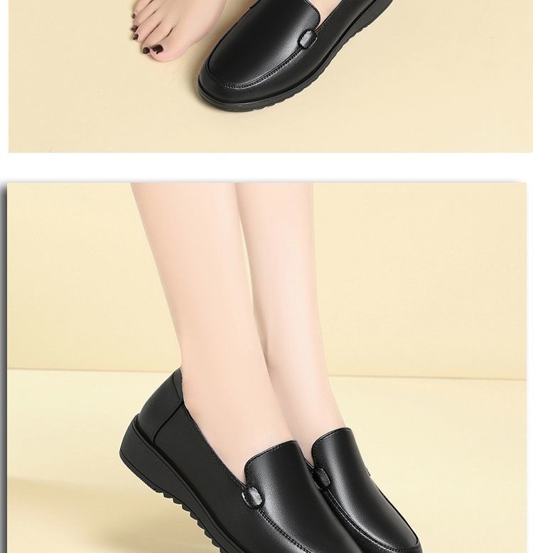 ShoeVault Original Schwarze Damen-Slipper aus Leder mit weicher Sohle – ideal für Büro, Alltag und Freizeit._voghion.com