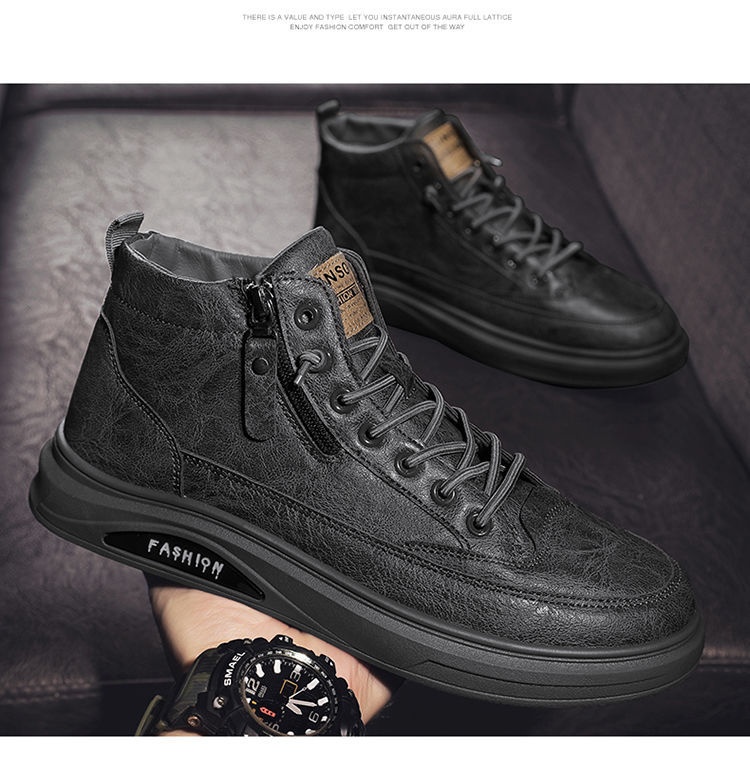 ShoeVault ShoeVault 2023 Nuove scarpe da ginnastica bianche versatili casual da uomo in stile britannico, scarpe alla moda per la primavera e l'autunno_voghion.com