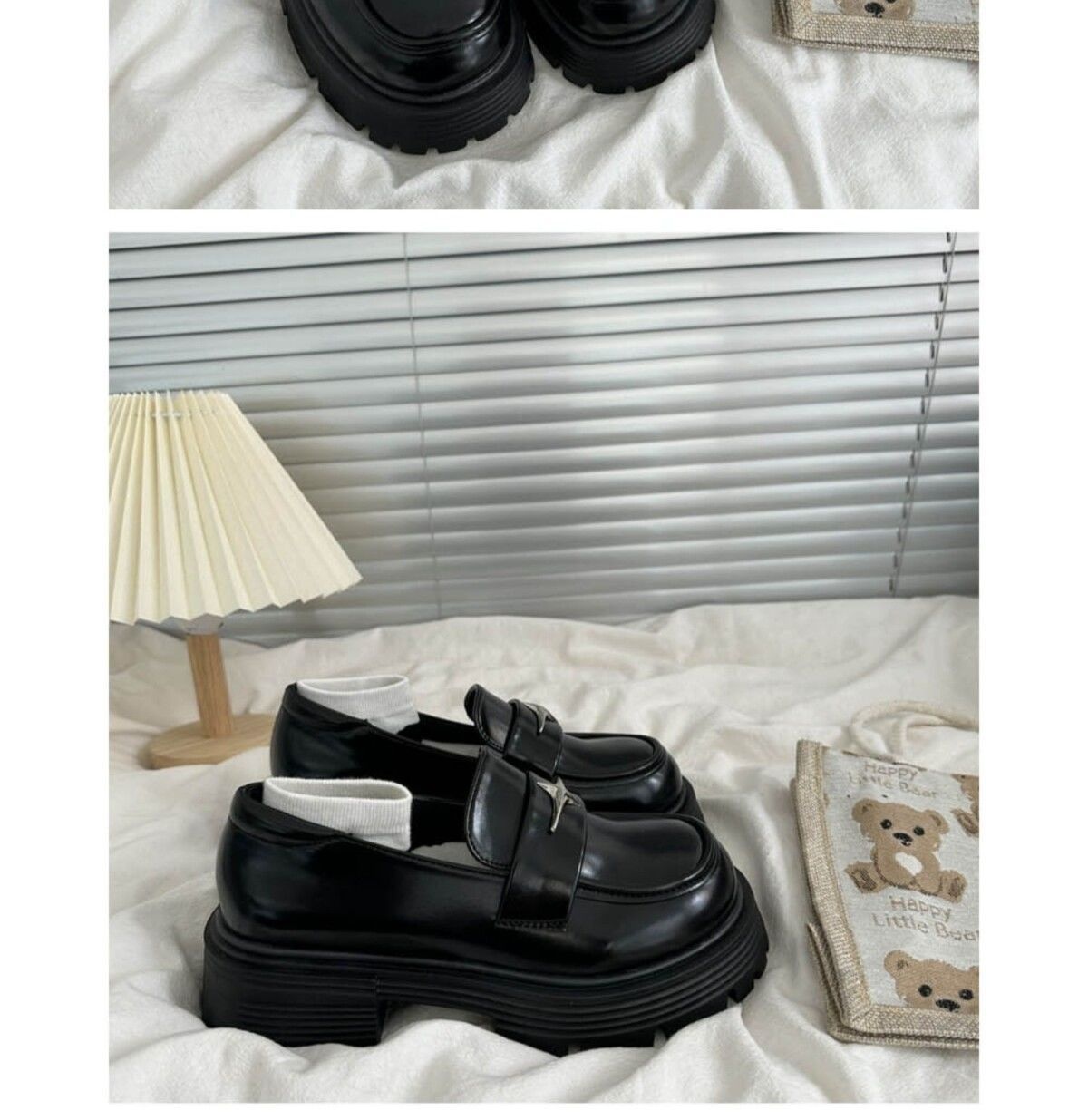 Mocassini ShoeVault con suola spessa da donna, neri, formali, con punta arrotondata, versatili, con tacco medio, antiscivolo, snellenti, per studenti_voghion.com