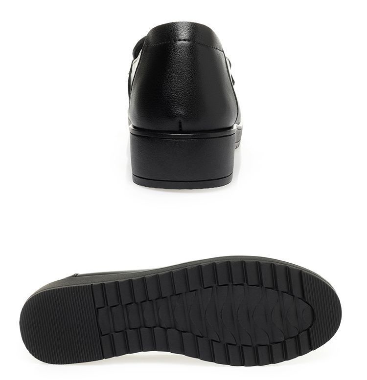 ShoeVault Original Schwarze Damen-Slipper aus Leder mit weicher Sohle – ideal für Büro, Alltag und Freizeit._voghion.com