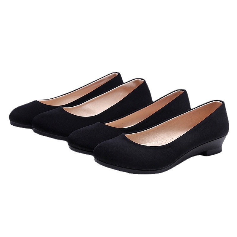 Chaussures de travail pour femmes, escarpins tendance à semelle lisse, chaussures à semelle souple style vieux Pékin, confortables et élégantes pour l'aviation d'affaires._voghion.com
