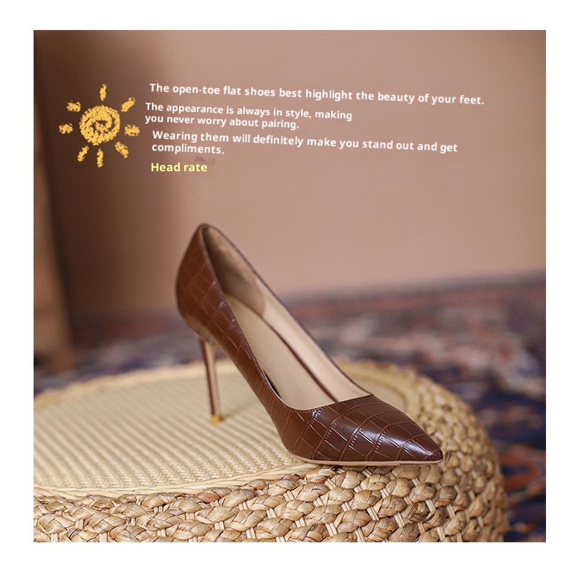 Collection Printemps 2024 - Escarpins confortables, sexy et élégants à bout pointu - Modèle polyvalent pour le travail et les femmes_voghion.com