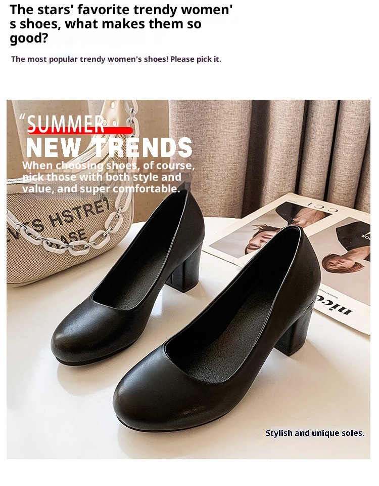 ShoeVault Plus Damenschuhe Größe 41-43, schwarze Arbeitsschuhe mit Blockabsatz, für breite Füße, hoher Spann, geeignet für formelle Anlässe im Büro_voghion.com