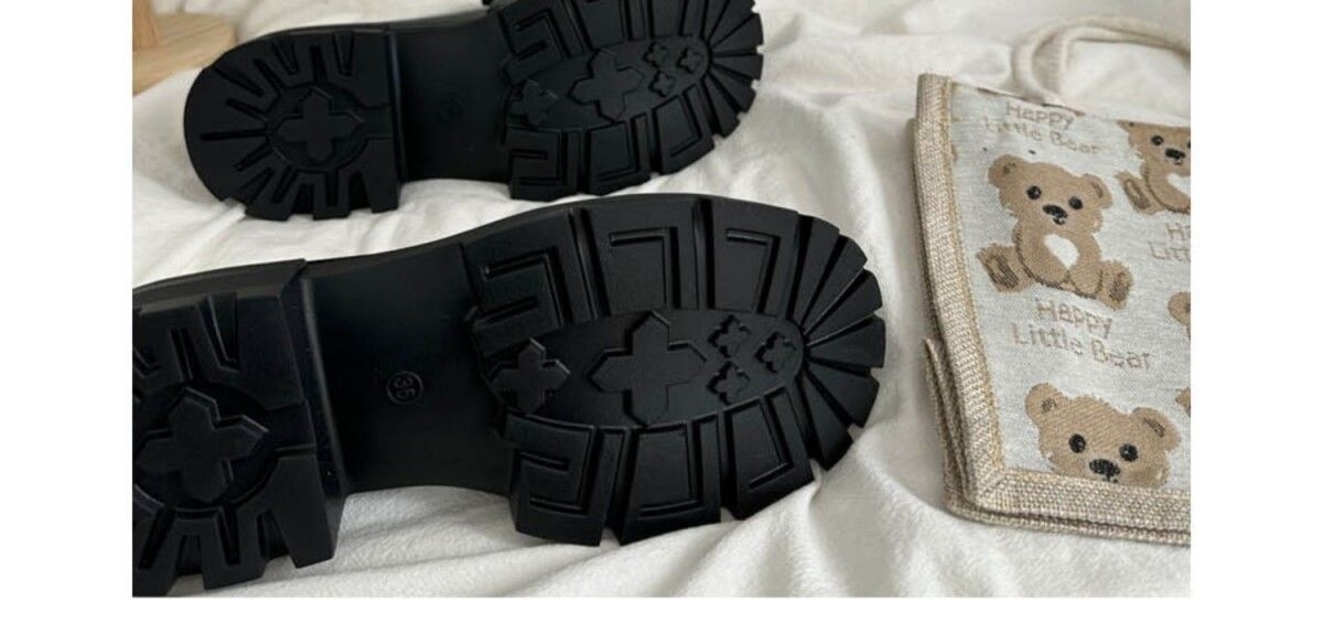 Mocassini ShoeVault con suola spessa da donna, neri, formali, con punta arrotondata, versatili, con tacco medio, antiscivolo, snellenti, per studenti_voghion.com