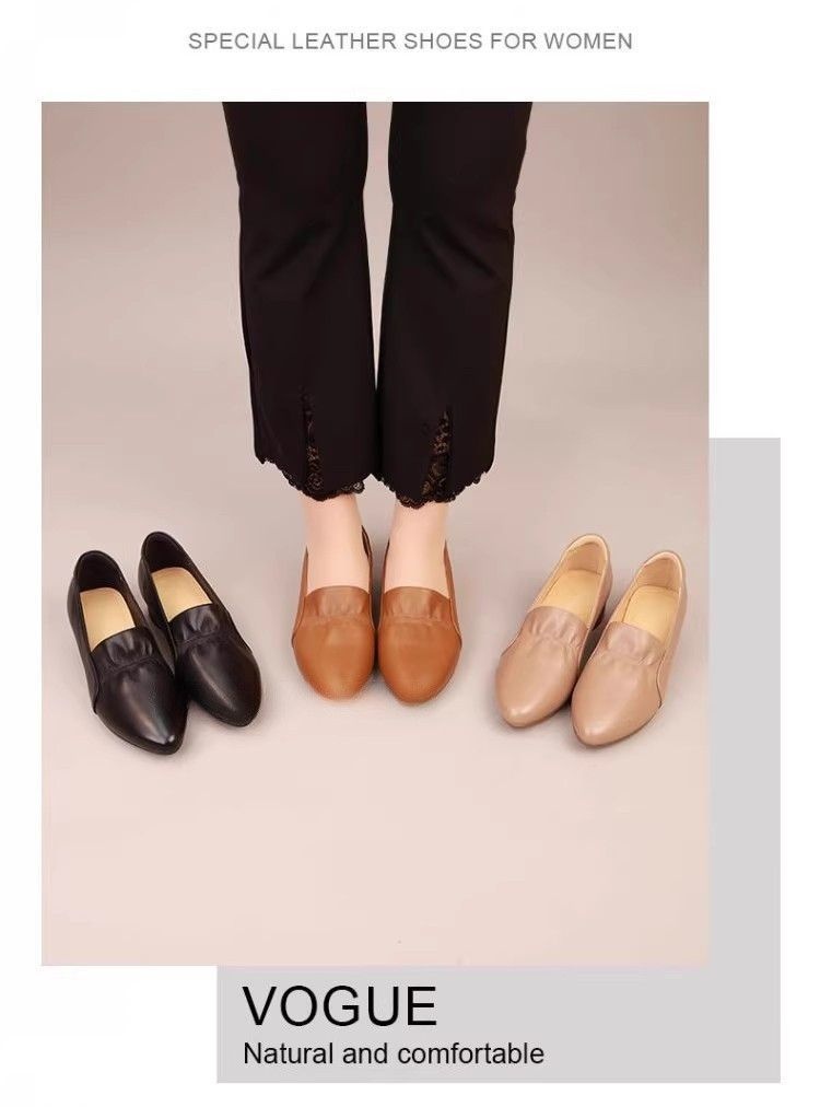 ShoeVault Französischer Stil – Neue bequeme Damenschuhe für Frühling und Herbst: Flacher Schaft, weiche Ledersohle, rutschfest und ermüdungsfrei_voghion.com
