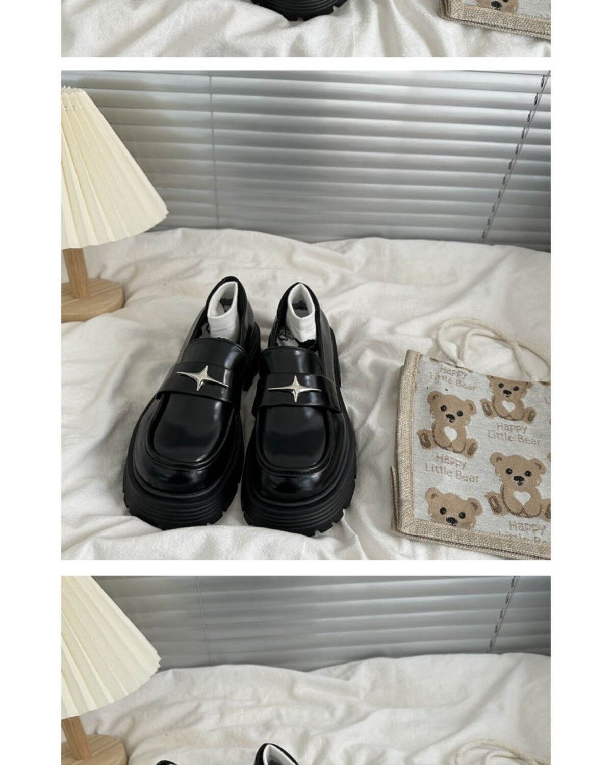 Mocassini ShoeVault con suola spessa da donna, neri, formali, con punta arrotondata, versatili, con tacco medio, antiscivolo, snellenti, per studenti_voghion.com