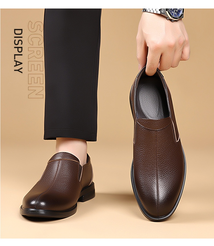ShoeVault 2025 Herbst 2025 Herren Business-Schuh aus hochwertigem Rindsleder, atmungsaktiv, spitze Zehenpartie, für den Alltag geeignet._voghion.com