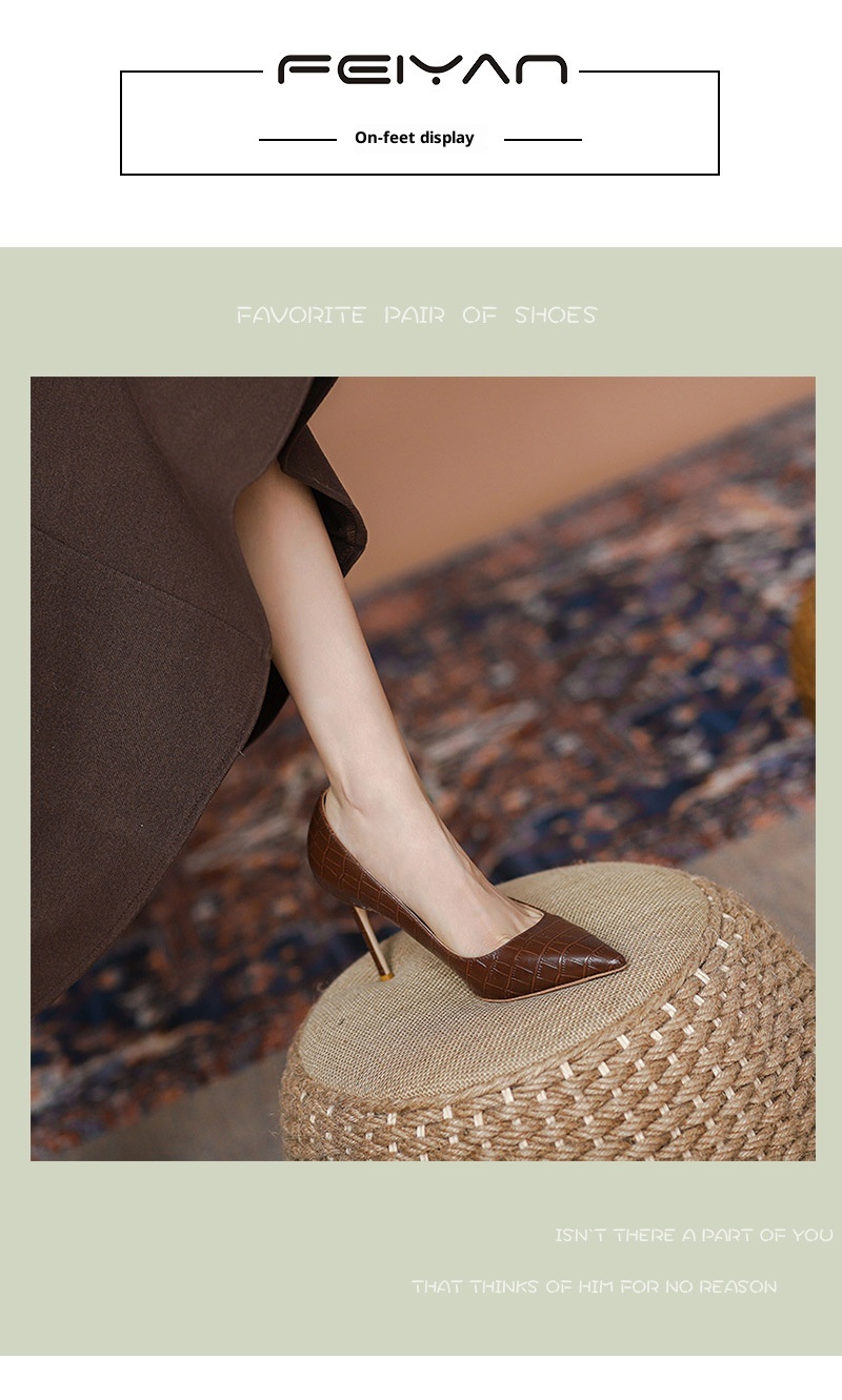 Collection Printemps 2024 - Escarpins confortables, sexy et élégants à bout pointu - Modèle polyvalent pour le travail et les femmes_voghion.com