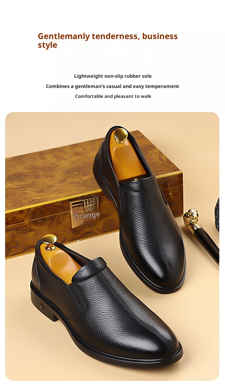 ShoeVault 2025 Herbst 2025 Herren Business-Schuh aus hochwertigem Rindsleder, atmungsaktiv, spitze Zehenpartie, für den Alltag geeignet._voghion.com