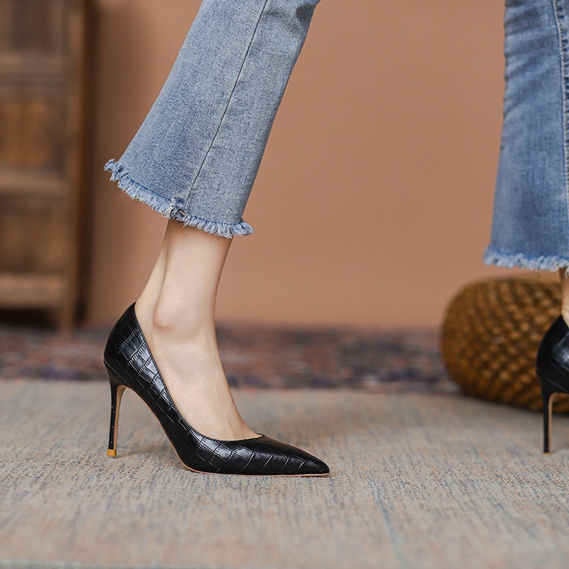 Collection Printemps 2024 - Escarpins confortables, sexy et élégants à bout pointu - Modèle polyvalent pour le travail et les femmes_voghion.com