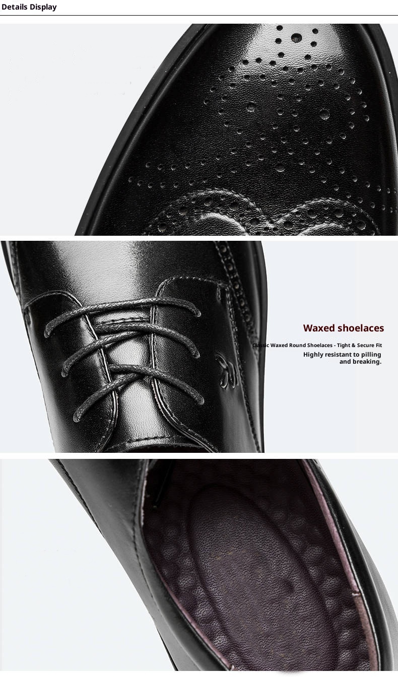 ShoeVault ShoeVault Men's 2025 Summer Business Formal Leather British Style Breathable Soft Sole Carved Brogue Shoes Large Size Height_voghion.com